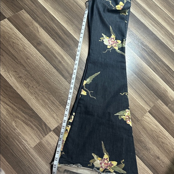 Free People Dark Floral Flare Jeans - Picture 6 of 6
